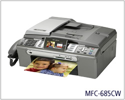 Máy in Brother MFC 685CW, Wifi, In, Scan, Copy, Fax, In phun màu